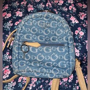 Vgt GUESS mini denim backpack